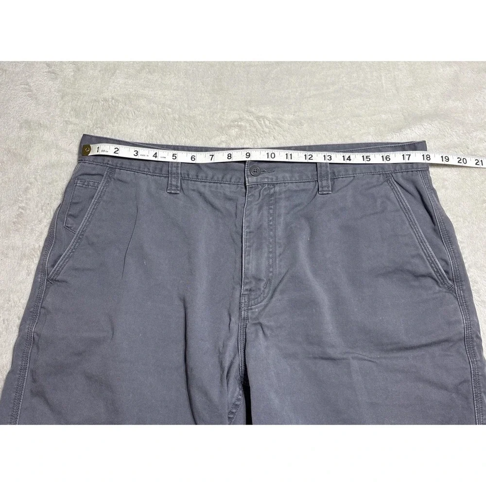 John Varvatos USA Chino Shorts Men's 36 Gray Flat Front